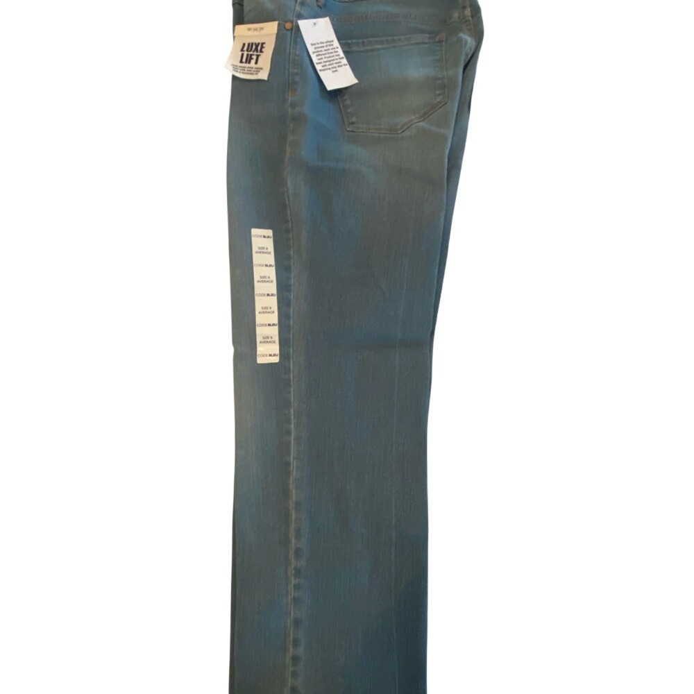 Code Bleu Women's High Rise Straight Ankle Jeans Size 8 Light Wash Luxe Lift